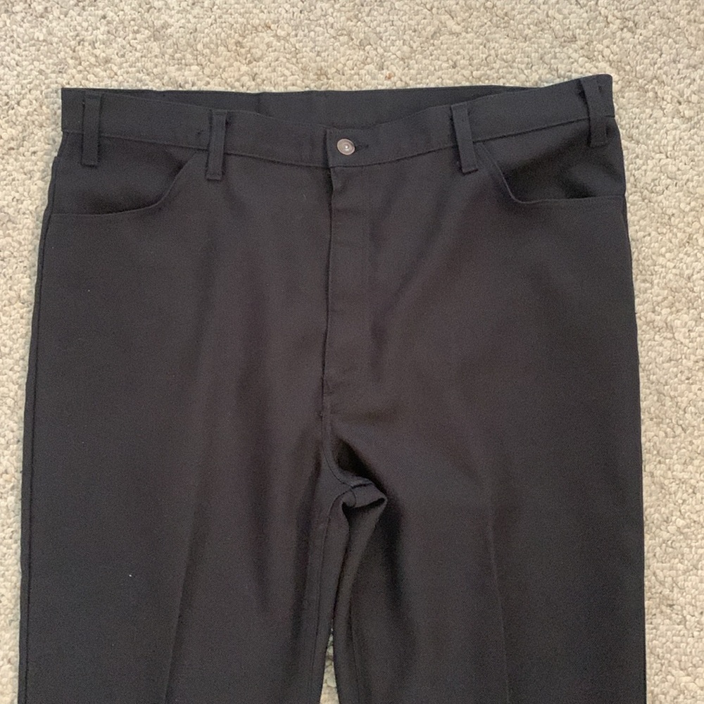 Levi's vintage gold tag navy blue polyester pants Size 42x34 - Picture 4 of 10